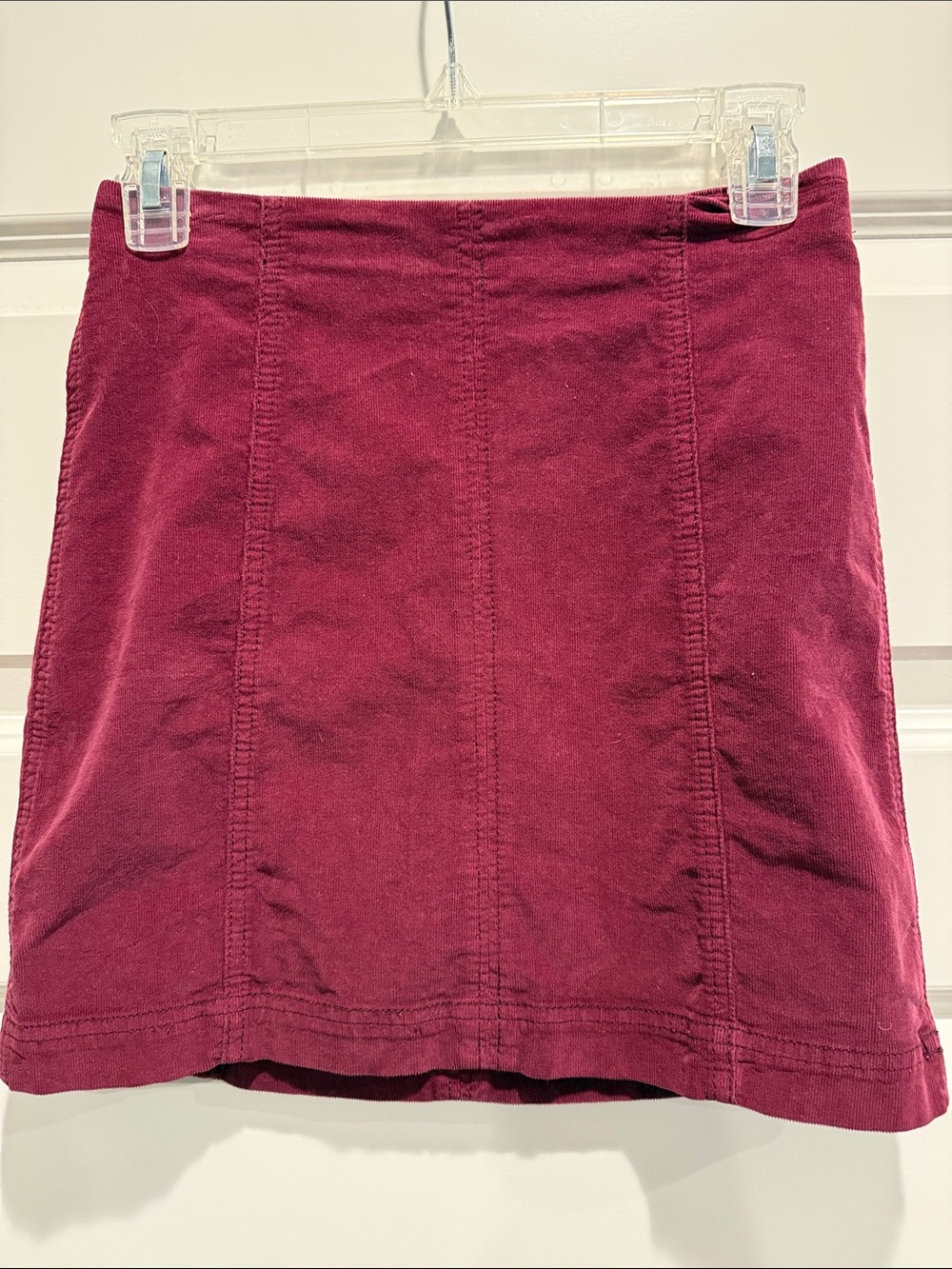 Free People Wine Red Mini Skirt